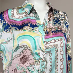 En Crême Multicolor Button Down Shirt mini dress thumbnail 6