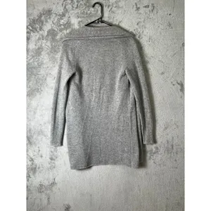 White + Warren Essentials 100% Cashmere Open Front Cardigan Heather Gray XS thumbnail 3