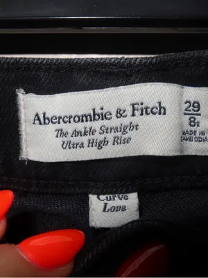 Abercrombie & Fitch Straight Leg Black Jeans thumbnail 3