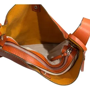 Gianni Chiarini Italian Leather Cognac Crossbody Bag Artisan Crafted Purse thumbnail 7
