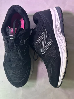 New Balance Black Athletic Sneaker with White Sole thumbnail 6