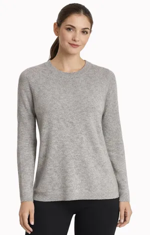 Ellen Tracy Gray Beige Cashmere Sweater thumbnail 1