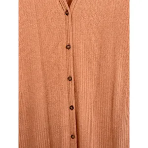Abercrombie & Fitch Brown Tan Ribbed Knit V-Neck Cardigan Sweater Womens Size L thumbnail 5