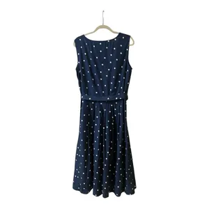 Seasalt Cornwall Belle dress navy with white dot Sz 12 Tall thumbnail 2