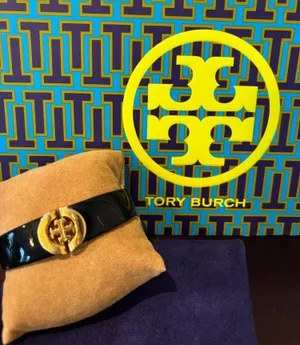 Tory Burch Black Resin Cuff Bracelet thumbnail 1