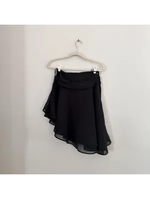 Princess Polly Evanescence Asymmetrical Midi Skirt in Black thumbnail 3