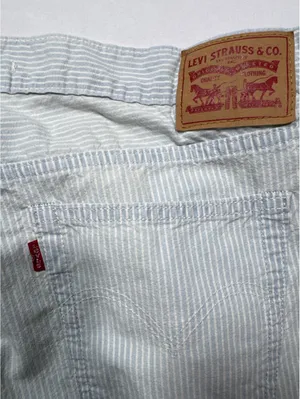 Levi’s Light Blue Pinstripe Boyfriend Jeans Size 30 - Comfy thumbnail 10