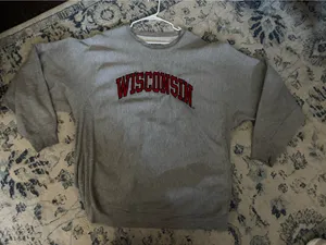 Oversized Wisconsin crewneck Gray Size XL thumbnail 1
