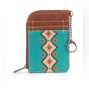 Wrangler by Montana West Aztec Mini Zip Card Case thumbnail 2