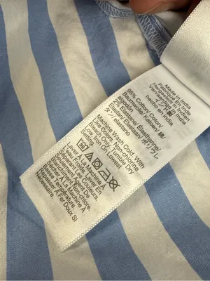 J. Crew Striped Blue White Button Up Shirt Women’s Small thumbnail 3