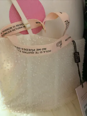 Oh Polly White Corset Ivory Beaded Tulle Spaghetti-Strap Dress thumbnail 6
