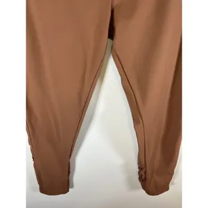 Free People FP Movement Brown High Waisted Lattice Cutout Leggings Large Yoga‎ thumbnail 4