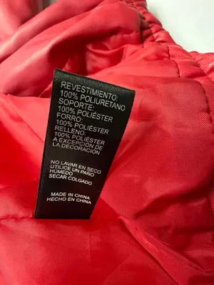 Ambiance Outerwear Women's Red Faux Leather Cropped Puffer Jacket thumbnail 12