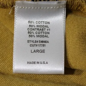 M.‎ Rena Waffle Knit Top Womens Large Yellow V-Neck Pleated Thermal Boho S4945A thumbnail 3