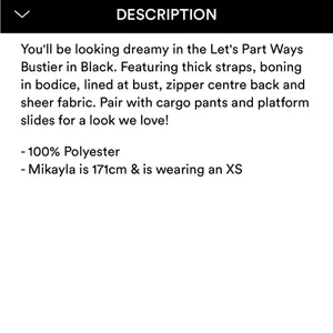White Fox Let’s Part Ways Bustier Black thumbnail 7