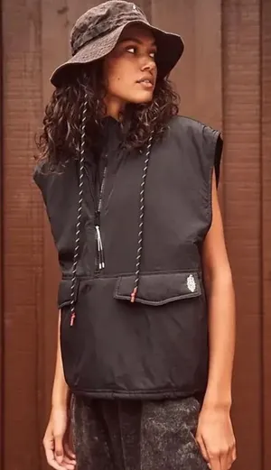 Free People Movement Off The Bleachers Vest In Black Size Medium thumbnail 1