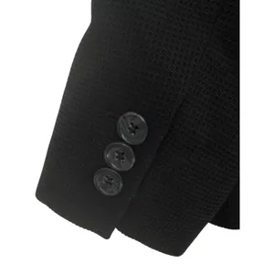 Talbots Women's Aberdeen Waffle Knit One Button Blazer Jacket Black Sz 14 Career thumbnail 11