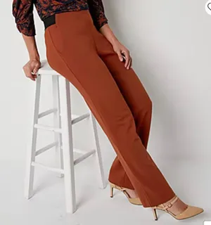 Audra Ponte Womens Mid Rise Straight Pull-On Pants thumbnail 1