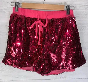 Jess Lea Pink Sequin Shorts women's size small thumbnail 1