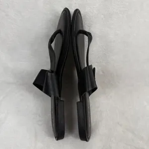 Korks Khell Black‎ Thong Slide Sandals Women Size 7M KR0001209 Flat Minimalist thumbnail 9