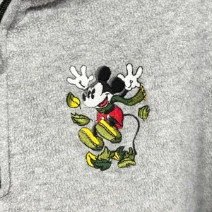 VTG‎ Mickey Unlimited XL Fleece Pullover Disney Sweatshirt Embroidered 919 thumbnail 3