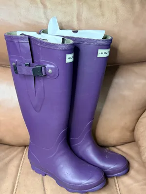Hunter Norris Field Side Adjustable Purple Boots thumbnail 4