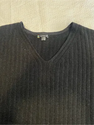 Smartwool Women's Shadow Pine V-Neck Rib Sweater in black M women thumbnail 6
