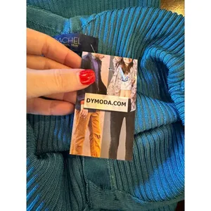 Rachel Roy Dress Women Small Blue Ribbed Knit Button Front Sweater Sheath‎ NWT thumbnail 9