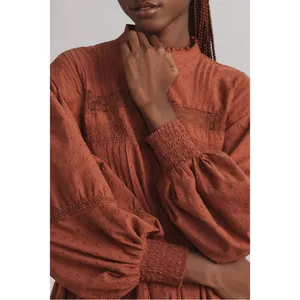 Anthropologie Pilcro Long-Sleeve Mock-Neck Swing Mini Dress thumbnail 3
