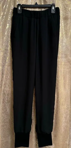 Aritzia Babaton Black Dress Work Pants Tailored Pull On Joggers XXS thumbnail 1