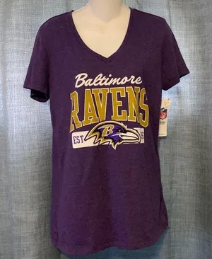 Ladies Size Medium Baltimore Ravens Team Apparel NFL Purple NWT thumbnail 1