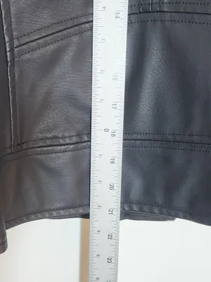 Celebrity Pink Black Faux Leather Moto Jacket Size Medium thumbnail 10