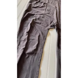 Oufeiya Charcoal Gray Wide Leg Overalls Adjustable Straps Drop Crotch Jumpsuit M thumbnail 3