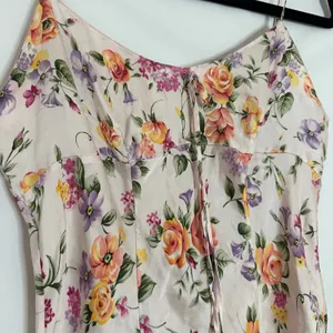 Victoria's Secret 90s Floral Silk Chemise Slip Mini Dress Size Small thumbnail 4
