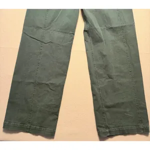 Maeve Anthropologie Wide Leg Pants Green Seam Detail Women 28T thumbnail 12