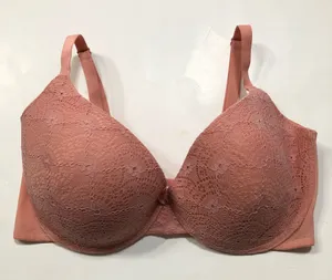Delta Burke Underwire Lace Overlay Bra Orange Size 40 E / DD thumbnail 1