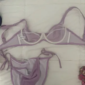 Elegant Purple Satin Bra with Underwire Support Size M thumbnail 3