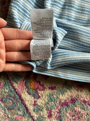 Blue Striped American Eagle Baby Tee thumbnail 3