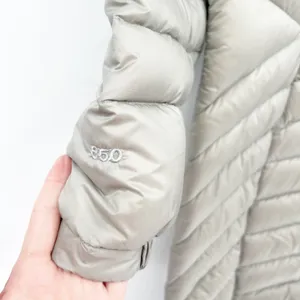 L.L. Bean Womens Ultralight 850 Down Quilted‎ Puffer Coat Jacket Size M Gray thumbnail 7