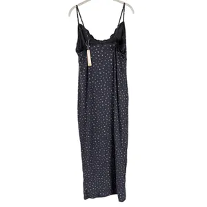 NWT SKIMS Onyx Rosebud Print Fits Everybody Lace Long Dress 4X thumbnail 7