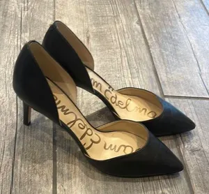 Sam Edelman Black Suede Heels thumbnail 1