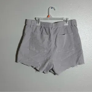 Aerie Women Ribbed Cut Off Gray Curdoroy Shorts Size Large‎ thumbnail 3