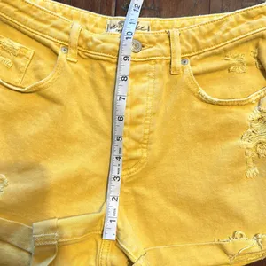 We The Free Free People Yellow Shorts 27 CRVY thumbnail 3