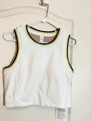 Lululemon Varsity Scoop-Neck Cropped Tennis Tank Top *Medium Support Sz 12 thumbnail 2