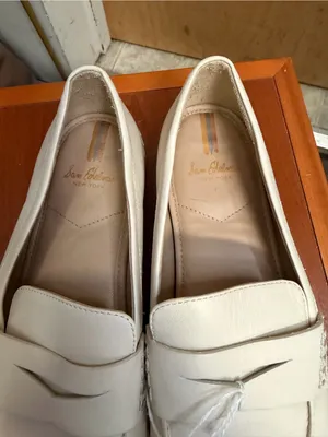Sam Edelman Women’s Cream Leather Espadrille Loafers. Size: US 8 thumbnail 5