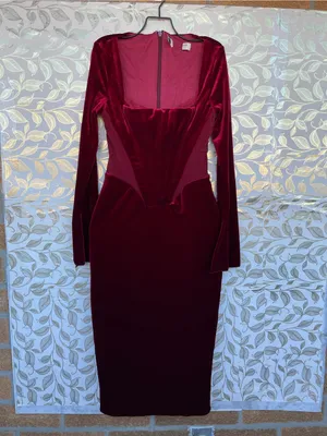 House of CB Solaine Velvet Corset Gown S Burgundy Gothic Vampire thumbnail 7