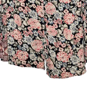 Billabong Button‎ Up Blouse Size Small Multi Color Floral Rayon Womens LS thumbnail 4