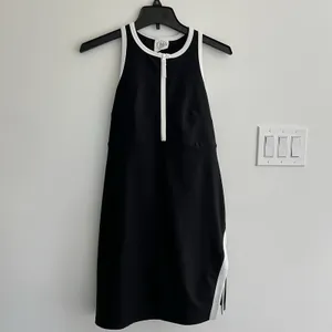 SAGE Collective Women’s Black Active Tennis Dress w/ Shorts Racerback SMALL EUC thumbnail 7