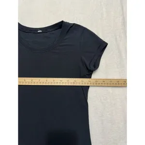 Lululemon Women's Hold Tight Short Sleeve Shirt Black Ribbed Modal Tee Sz 4/6 thumbnail 5