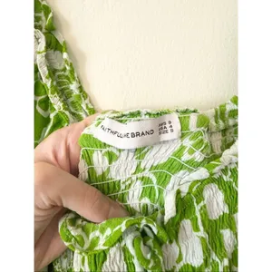 Faithfull the Brand Olinda Green Ivy Floral Puff Sleeve Maxi Dress Size 4 Small thumbnail 3